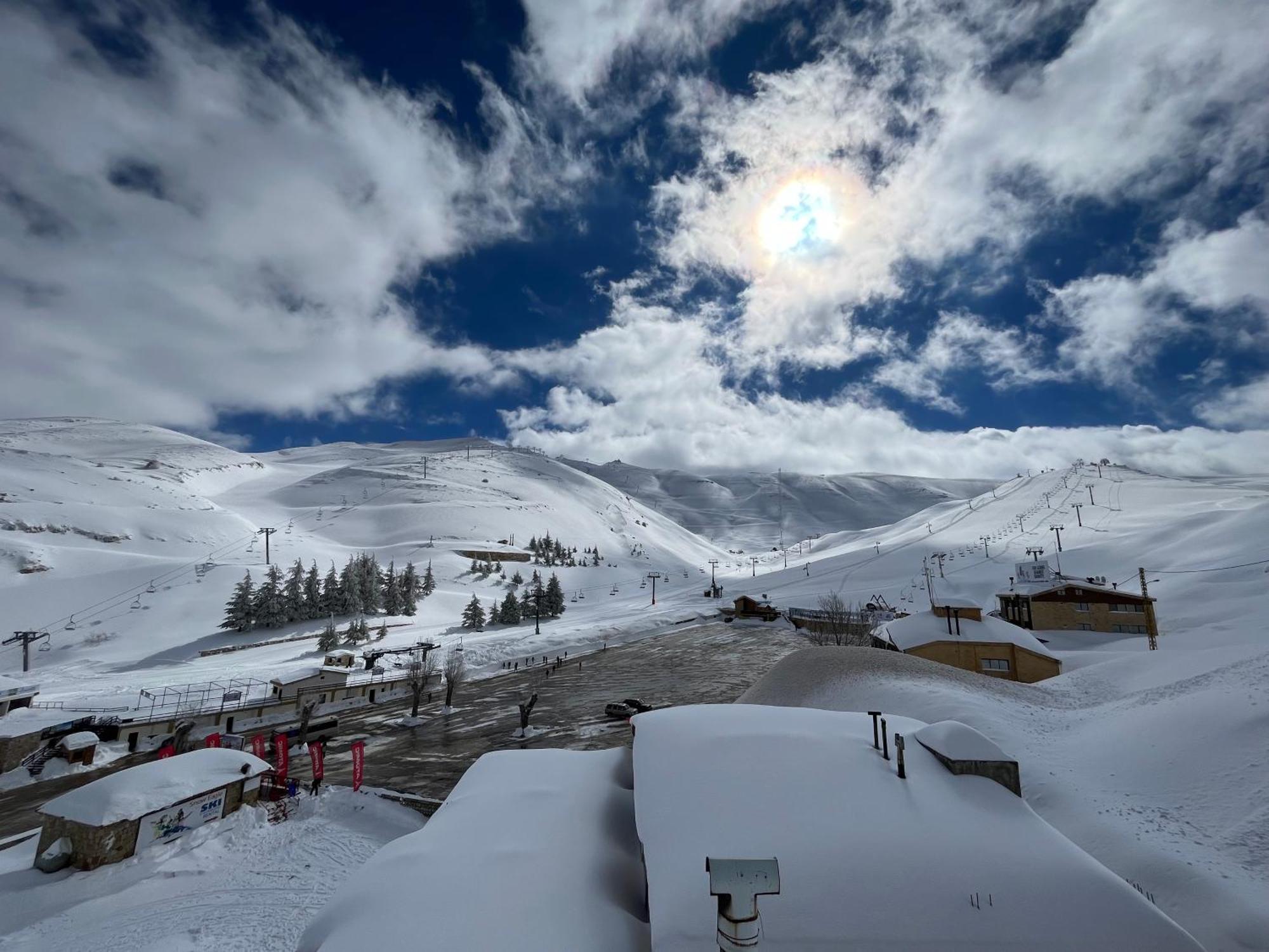 L'Escale Du Mzaar Apartment Faraya Bagian luar foto